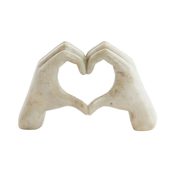 Statuetta in poliresina (altezza totale 15 cm) Hands – Light & Living-image-3