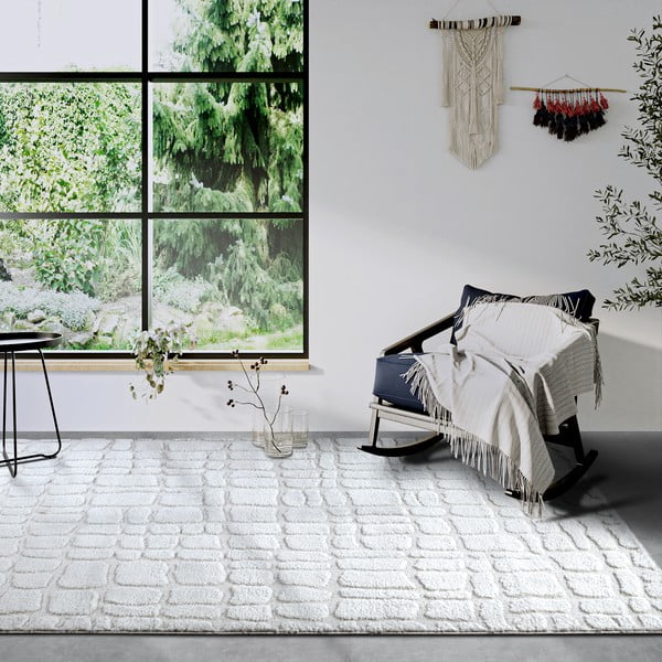 Tappeto color crema 160x235 cm Artistique Cream White - Elle Decoration-image-1