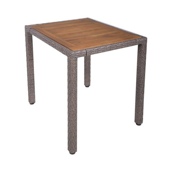 Set da pranzo da giardino marrone scuro in rattan artificiale per 2 persone Dakota – Garden Pleasure-image-2