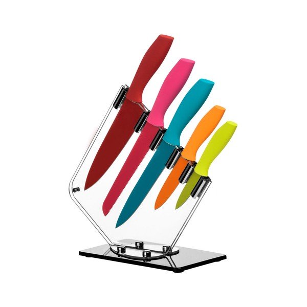 Set di 5 coltelli colorati con supporto Soft Grip - Premier Housewares