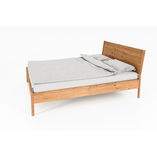 Letto singolo in legno di quercia 90x200 cm in colore naturale Pola - The Beds-image-2