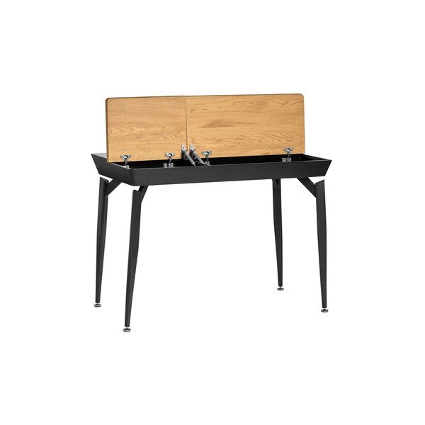 Scrivania nera con contenitore Cira - Marckeric-image-2