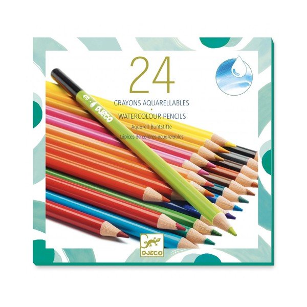 Set di 24 matite acquerellabili - Djeco-image-2