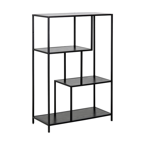 Libreria nera 77x114 cm Seaford - Actona-image-2