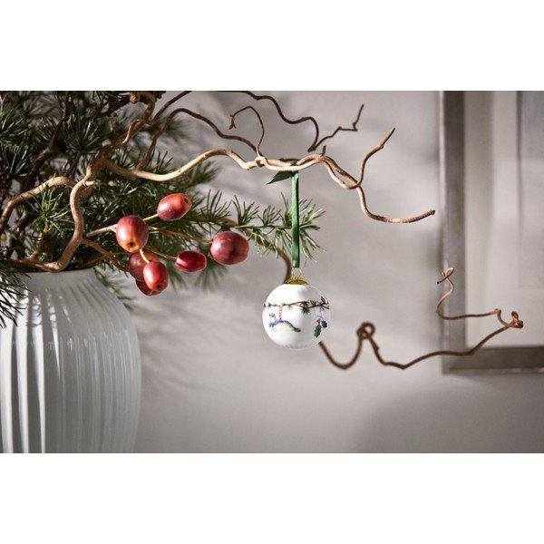 Decorazione per albero di natale in porcellana dipinta a mano ø 6 cm Hammershøi Christmas – Kähler Design-image-1