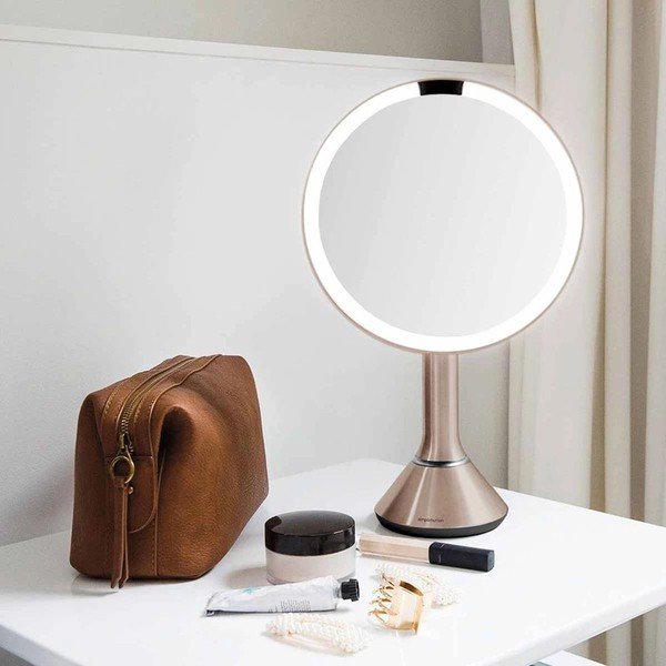 Specchio per make-up con illuminazione/con ingrandimento (5x) ø 20 cm Sensor – simplehuman-image-1