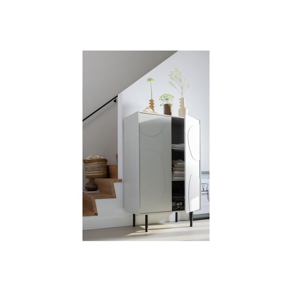 Mobile in legno di pino grigio chiaro 85x135 cm Cadiz - WOOOD-image-4