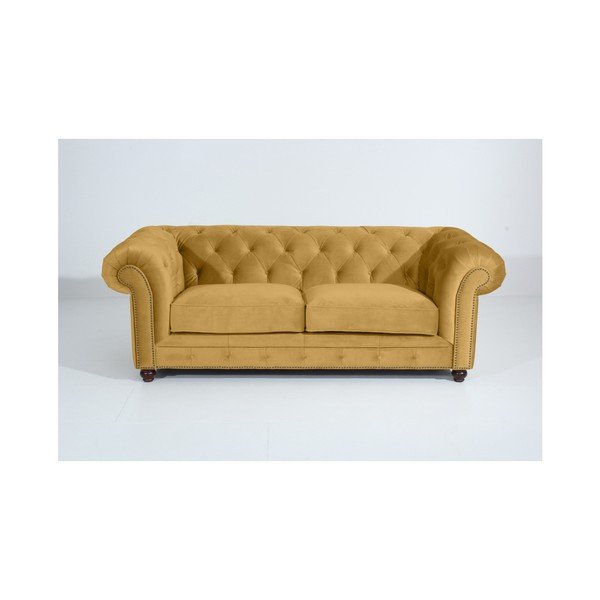 Divano giallo Orleans Velvet, 216 cm - Max Winzer
