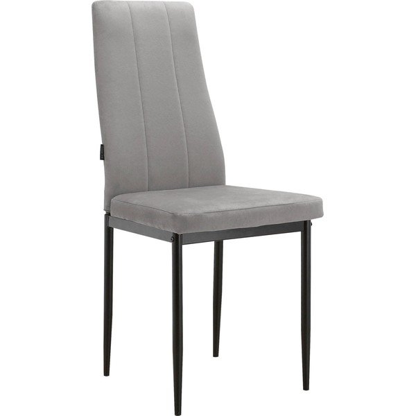 Sedia da pranzo colore grigio in velluto Kelly - Støraa