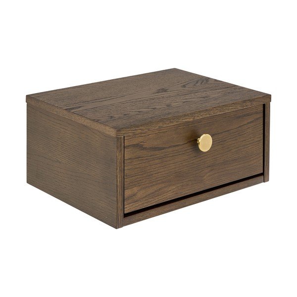 Comodino colore naturale scuro con effetto rovere Monfort – Actona-image-2