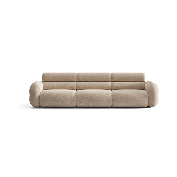 Divano beige con rivestimento in ciniglia 305 cm Neo – Micadoni -image-1