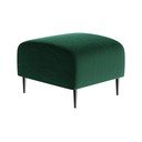 Poggiapiedi in velluto verde scuro Shel - Ghado