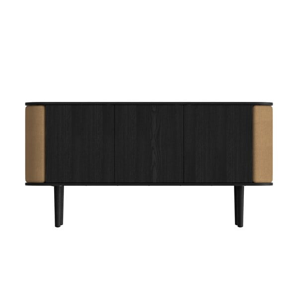 Cassettiera bassa nero-marrone in rovere 150x75 cm Treasures - UMAGE-image-3