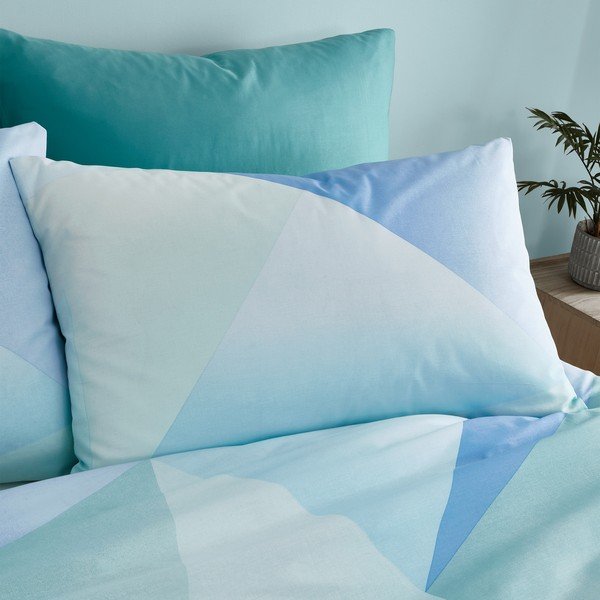 Biancheria da letto blu-verde per letto matrimoniale 200x200 cm Ombre Larsson Geo - Catherine Lansfield-image-3