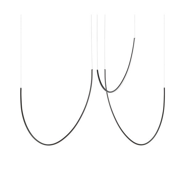 Lampadario LED nero in alluminio ALVAR – Thoro