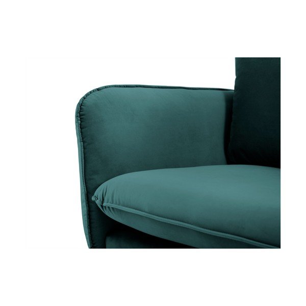 Divano in velluto verde petrolio, 160 cm Florence - Cosmopolitan Design-image-4