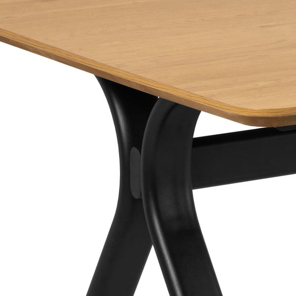 Tavolo da pranzo con piano effetto rovere 100x200 cm Bristol – Actona-image-4