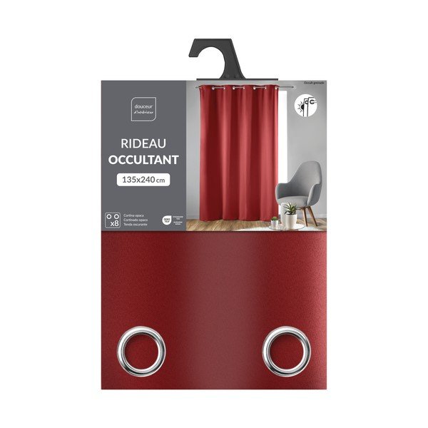 Tenda oscurante rossa 135x240 cm Occult – douceur d'intérieur-image-3