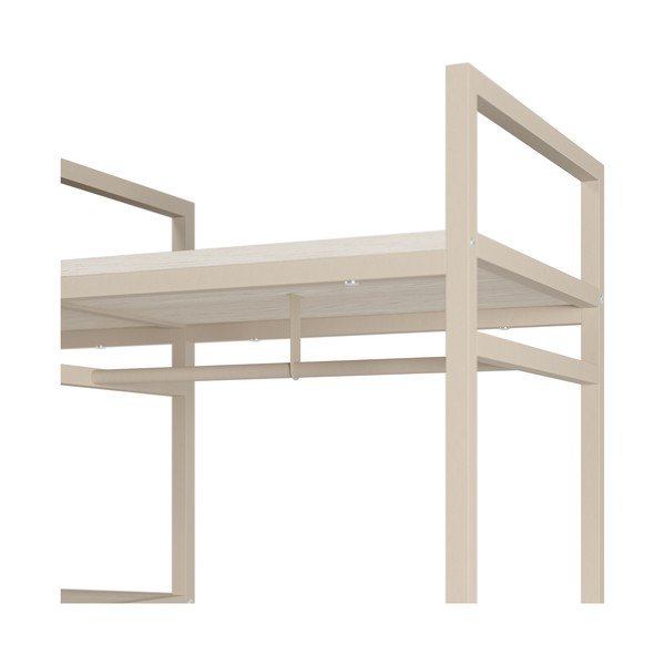 Armadio color crema in acciaio a giorno 140x179,5x40 cm Amara – Marckeric-image-4