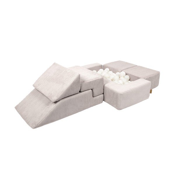 Gioco per psicomotricità color crema in velluto a coste 6 pz altezza totale 40 cm 100x35 cm Montessori – Meowbaby