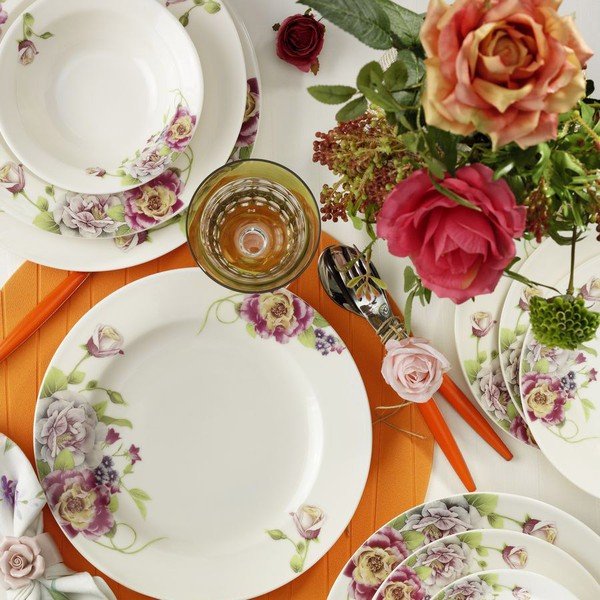 24dílná sada porcelánového nádobí Kutahya Spring