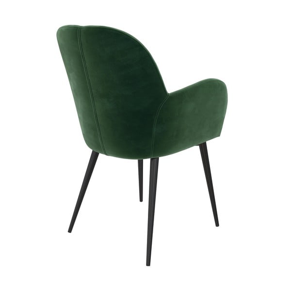 Sedia da pranzo verde in imbottito Fitz – Støraa-image-2