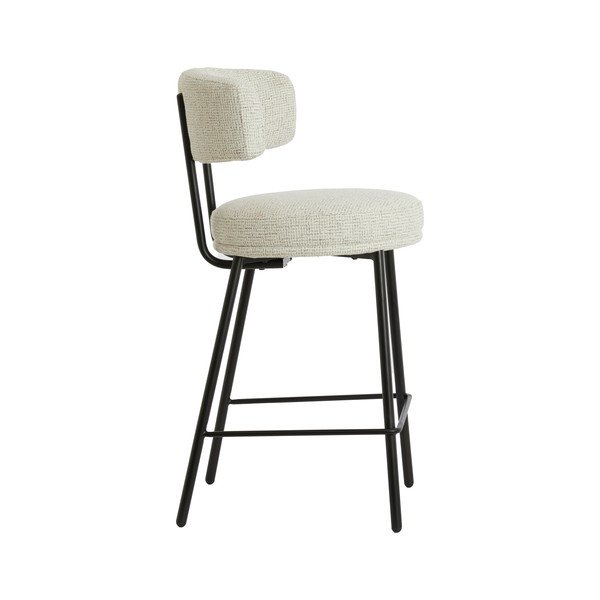 Sgabello da bar color crema imbottito Harvie – Light & Living-image-2