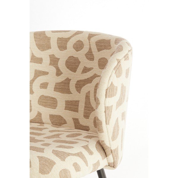 Sedia da pranzo beige/grigio tortora imbottito Elyna – Light & Living-image-4