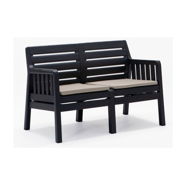 Set salotto da giardino antracite per 4 persone Lara - Floriane Garden-image-3