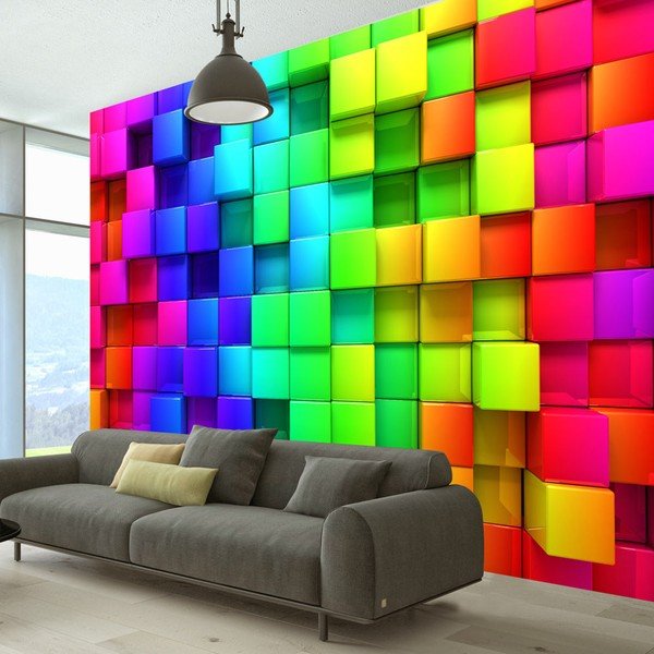 Carta da parati di grande formato Bimago Cubes, 400 x 280 cm - Artgeist-image-1