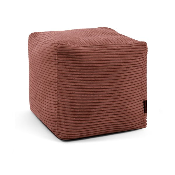 Puof a sacco color mattone con rivestimento in velluto a coste Up! MooG – SLOWDOWN