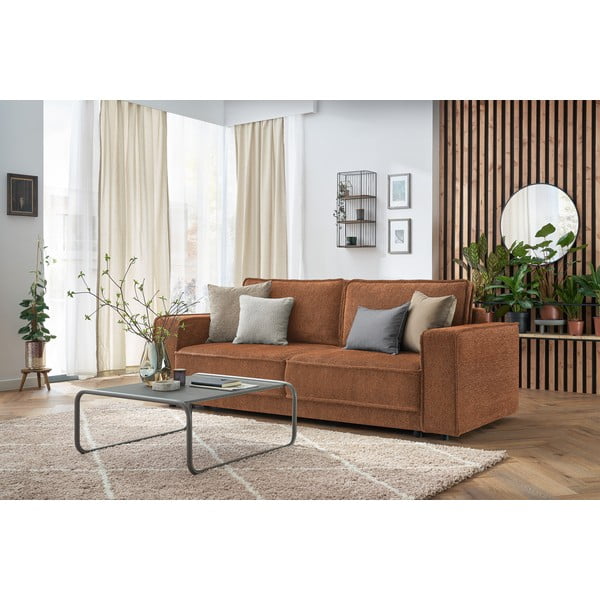 Divano letto marrone arancio Emile - Bobochic Paris-image-3