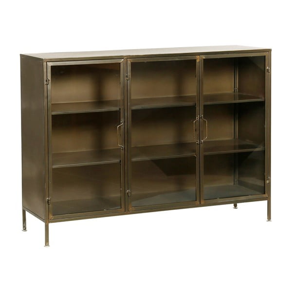 Vetrina in metallo color oro 123,5x91,5 cm Dagenham - Côté Table-image-2