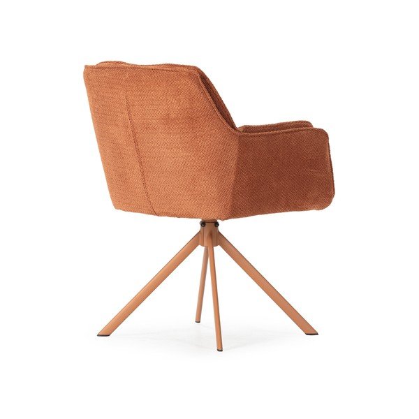 Set di sedie da pranzo color terracotta in imbottito 2 pz Keiko – Marckeric-image-4