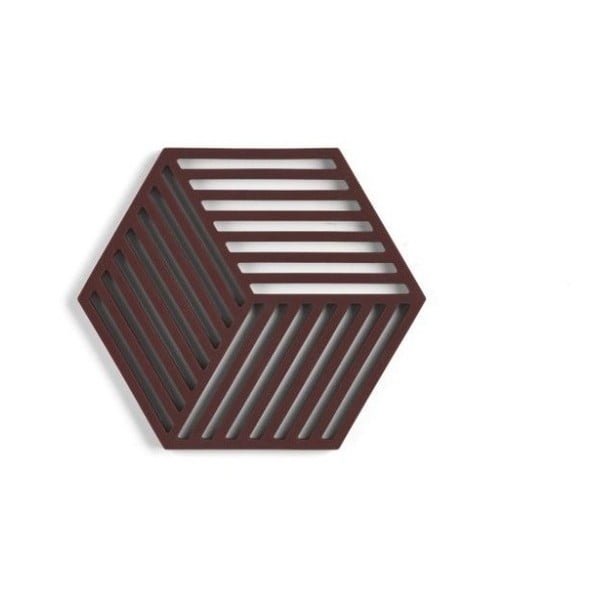 Tappetino in silicone rosso-marrone Hexagon - Zone