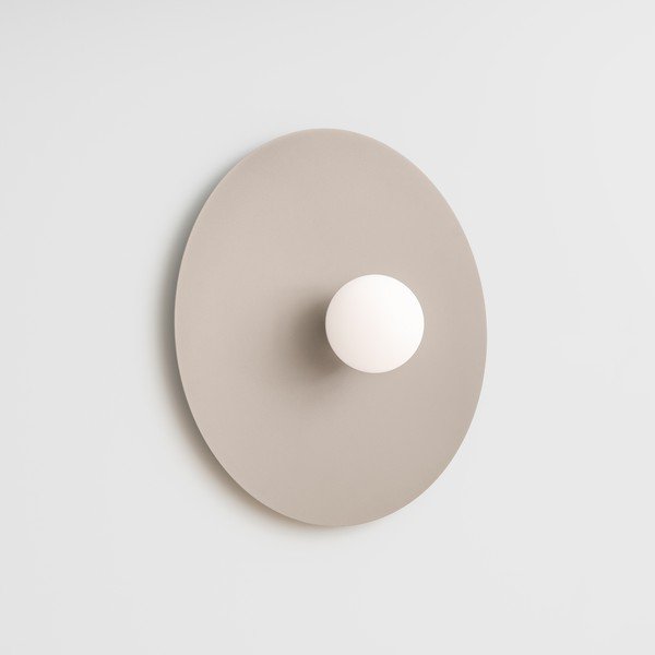 Lampada da parete grigio tortora in metallo ø 50 cm AKE – Thoro-image-1