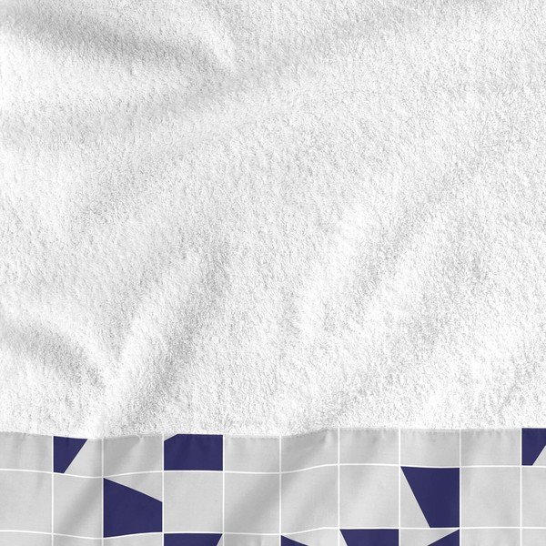 Set di 2 asciugamani in cotone Structure - Blanc-image-1