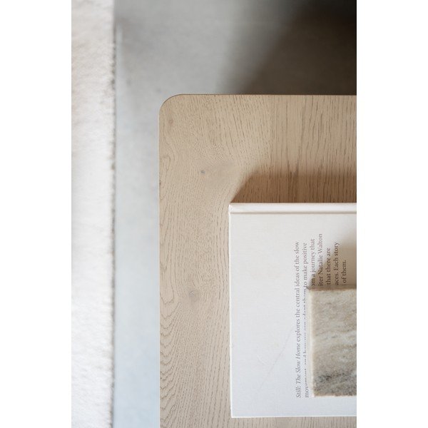 Credenza colore naturale chiaro con effetto rovere 110x70x45 cm Melstone – Rowico-image-3