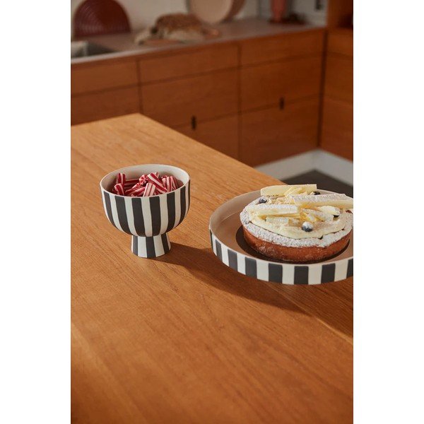 Ciotolina da portata bianca e nera in gres Toppu – OYOY Living Design-image-1