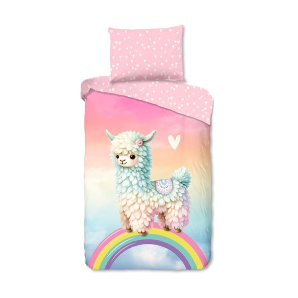 Set copripiumino e federa da bambini rosa in cotone per letto singolo 140x200 cm Chico – Good Morning