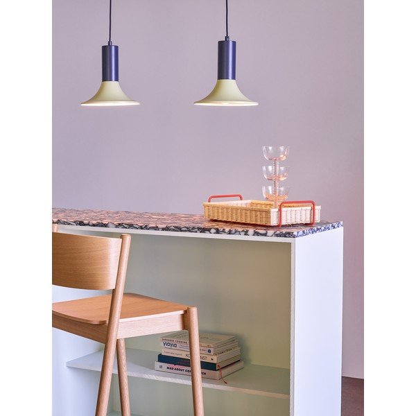 Lampadario verde chiaro/blu scuro in metallo con intensità regolabile ø 25 cm Luminary – Hübsch-image-1