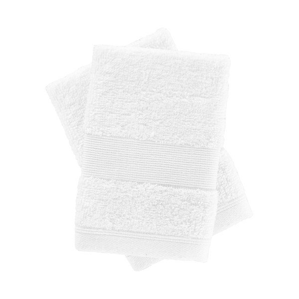 Set di asciugamani tipo terry bianchi in cotone 2 pz 30x30 cm Anti-Bacterial – Catherine Lansfield