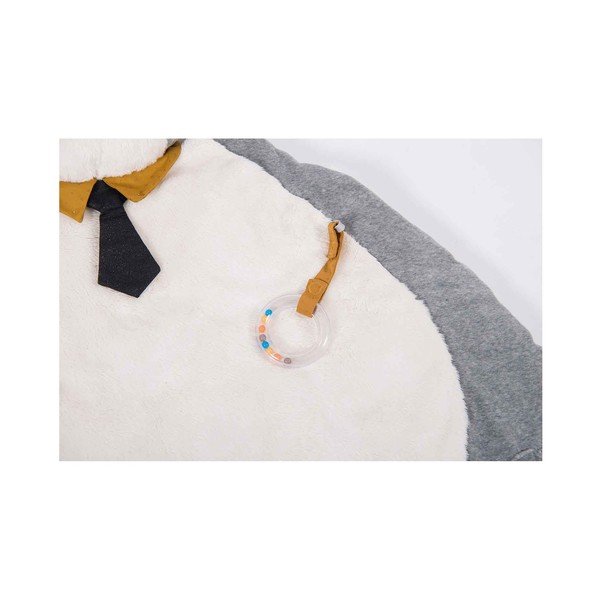 Tappeto da gioco per bambini grigio e crema Les Moustaches - Moulin Roty-image-4