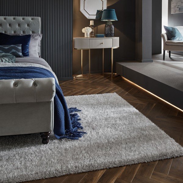 Tappeto grigio in fibre riciclate 160x230 cm Velvet - Flair Rugs-image-1