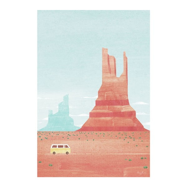 Poster 30x40 cm Monument Valley - Travelposter