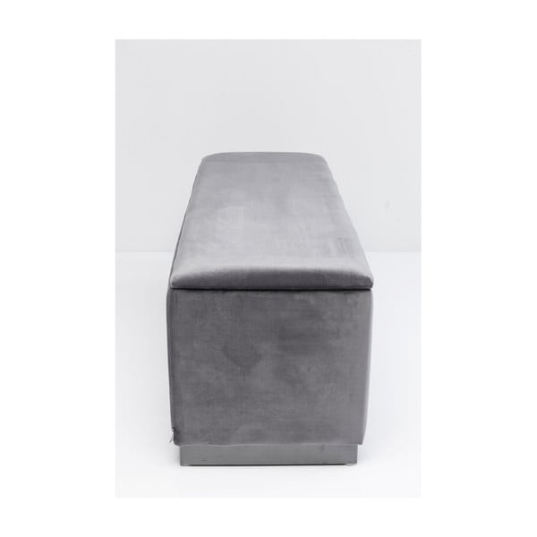 Panca in velluto grigio-marrone con vano portaoggetti Cherry - Kare Design-image-1