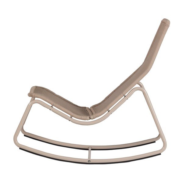 Poltrona da esterno beige in rattan artificiale Tom – WOOOD-image-3