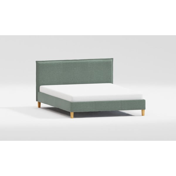 Letto matrimoniale imbottito verde con griglia 160x200 cm Tina - Ropez-image-3