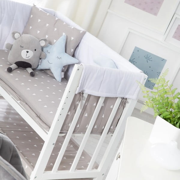 Culla bianca con contenitore e baldacchino 90x45 cm Indibär - Roba-image-4