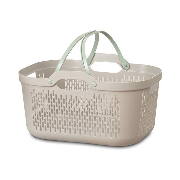 Cesta per il bucato marrone chiaro in plastica 45 l – Addis